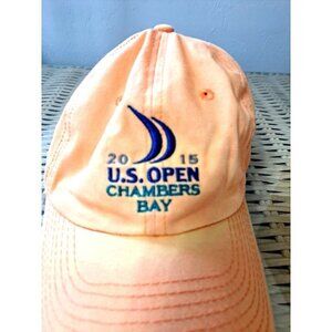 2015 U S. OPEN USGA Member CHAMBERS BAY PEACH GOLF HAT ADJUSTABLE